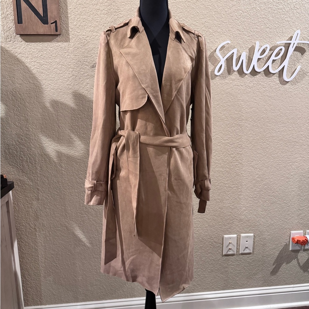 Haute Monde Classic Beige Trench Coat